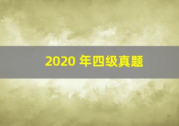 2020 年四级真题